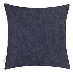 Housse de coussin Chenille ZigZag Polyester / Polyacrylique - Bleu marine