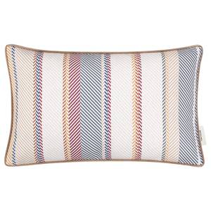 Housse de coussin Multi Heringbone Polyester / Lin - Multicolore