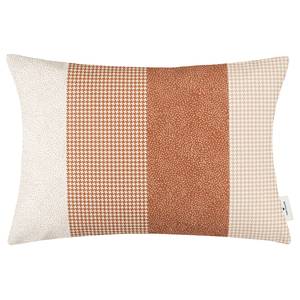 Housse de coussin Stripy Glencheck Polyester / Coton - Ocre