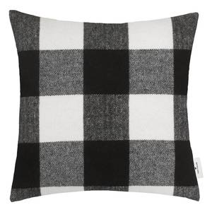 Housse de coussin Big Check Coton - Noir / Blanc