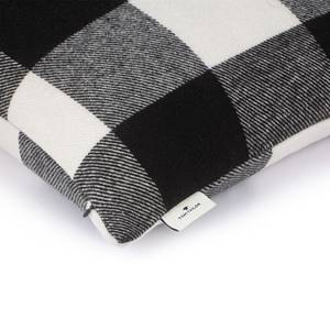 Housse de coussin Big Check Coton - Noir / Blanc