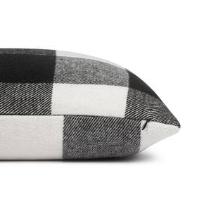 Housse de coussin Big Check Coton - Noir / Blanc