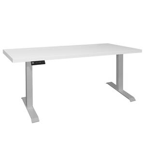 Bureau Unieux VI (Hauteur réglable) - Blanc mat - Largeur : 120 cm - Argenté