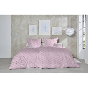 Parure de lit en flanelle Rosarot Flanelle de coton - Rose - 155 x 220 cm + oreiller 80 x 80 cm