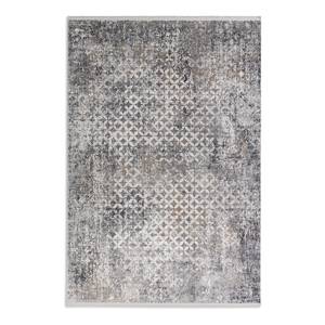 Laagpolig vloerkleed Julia VII viscose/polyester - grijs/goudkleurig - 80 x 150 cm