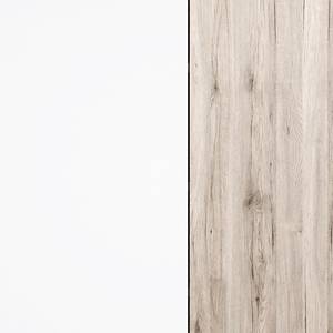 Buffet Ballito Blanc / Imitation chêne sable - Largeur : 118 cm
