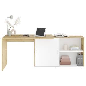 Bureau avec rangements Valley Imitation chêne Artisan / Blanc