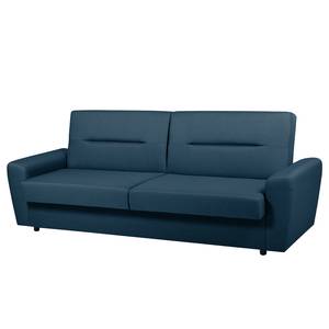 Schlafsofa Muleby (3-Sitzer) Flachgewebe - Webstoff Saba: Marineblau - Mit Schlaffunktion