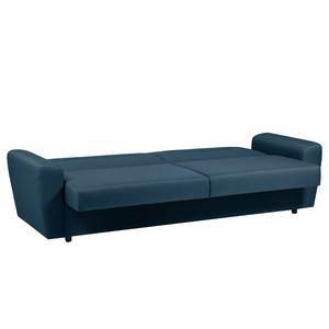 Schlafsofa Muleby (3-Sitzer) Flachgewebe - Webstoff Saba: Marineblau - Mit Schlaffunktion