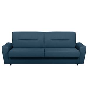 Schlafsofa Muleby (3-Sitzer) Flachgewebe - Webstoff Saba: Marineblau - Mit Schlaffunktion