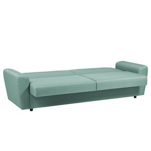 Schlafsofa Muleby (3-Sitzer) Flachgewebe - Webstoff Saba: Babyblau - Mit Schlaffunktion