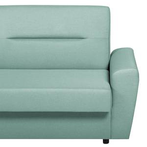 Schlafsofa Muleby (3-Sitzer) Flachgewebe - Webstoff Saba: Babyblau - Mit Schlaffunktion