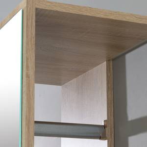 Compacte garderobe Lomas wit/Sonoma eikenhouten look