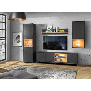 Schrank Mazzo Schwarz / Eiche Artisan Dekor