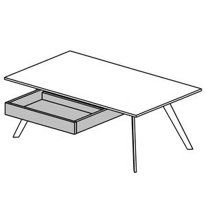 Table basse Calea III Plaqué bois - Blanc mat