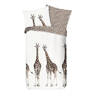 Beddengoed Giraffe katoen - ecru - 135x200cm + kussen 80x80cm