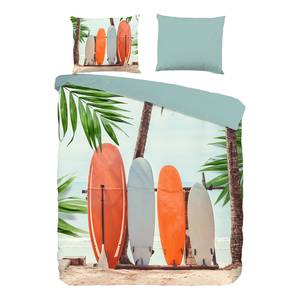 Beddengoed Surf katoen - meerdere kleuren - 200x200/220cm + 2 kussen 70x60cm
