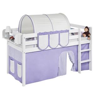 Lit mezzanine Jelle Stripes Lilas - 90 x 200cm - Avec échelle