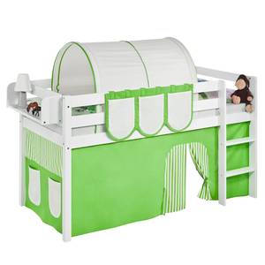 Lit mezzanine Jelle Stripes Vert clair - 90 x 190cm - Avec échelle