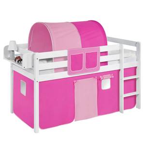 Hochbett Jelle Colours Pink - 90 x 190cm - Mit Leiter