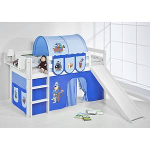 Lit mezzanine Jelle Pirate Bleu - 90 x 190cm - Avec toboggan