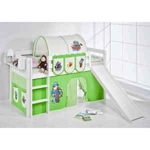 Lit mezzanine Jelle Pirate Vert clair - 90 x 190cm - Avec toboggan