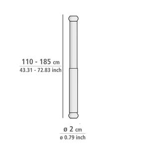 Teleskop-Duschstange Chingo Aluminium / ABS-Kunststoff - Breite: 110-185 cm - Weiß