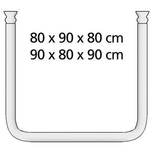 Barre d’angle universelle II Aluminium / Plastique ABS - Chrome - Largeur : 81 cm