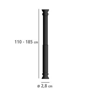 Teleskop-Duschstange Chingo Aluminium / ABS-Kunststoff - Breite: 110-185 cm - Schwarz