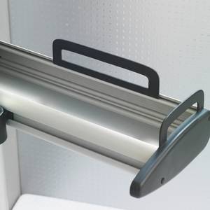 Teleskop Dusch-Regal Line Aluminium / Polypropylen - Silber / Schwarz