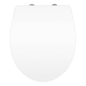 Premium WC-Sitz Hochglanz Acryl White Edelstahl - Weiß