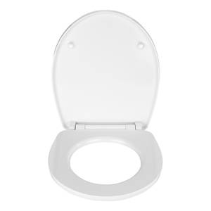 Premium wc-bril hoogglans acryl wit roestvrij staal - wit