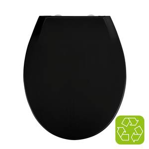 Siège WC premium Kos Acier inoxydable / Polypropylène - Noir - Noir