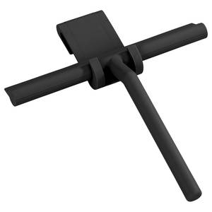 Badkamerwisser Mola roestvrij staal/silicone - zwart
