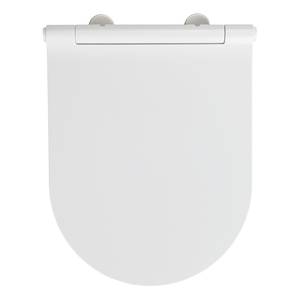 Premium wc-bril Nuoro roestvrij staal/polyester PVC - wit