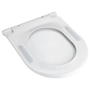 Premium wc-bril Nuoro roestvrij staal/polyester PVC - wit