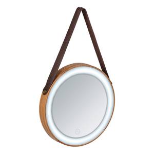 LED-Wandspiegel Usini Spiegelglas - Braun
