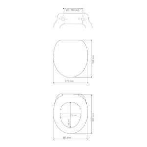 Siège WC Vorno Neo Acier inoxydable - Blanc