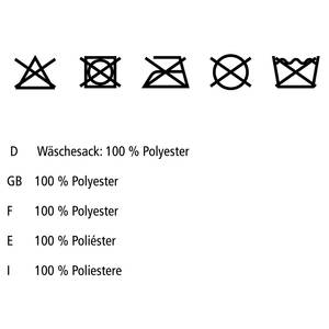 Wäschesammler Geo Polyester PVC - Weiß / Braun