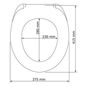 Siège WC premium Samos Acier inoxydable / Duroplast - Blanc