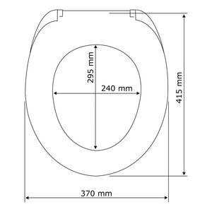 Premium LED wc-bril Aqua roestvrij staal - wit