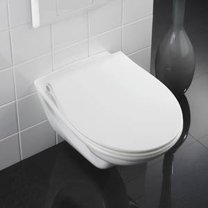 Premium LED WC-Sitz Aqua Edelstahl - Weiß