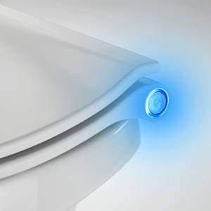 Premium LED wc-bril Aqua roestvrij staal - wit
