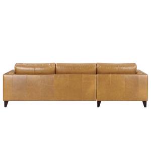 Ecksofa Clonee Echtleder - Beige - Longchair davorstehend links