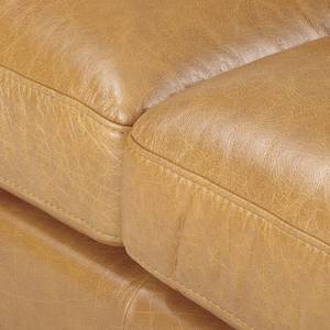 Ecksofa Clonee Echtleder - Beige - Longchair davorstehend links