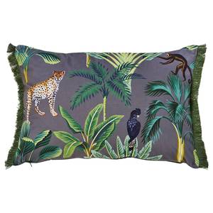 Housse de coussin Jungle Life Velours- Multicolore - 40 x 60 cm
