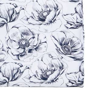 Copripiumino e federa Black Flowers Cotone - Bianco / Nero - 135 x 200 cm + cuscino 80 x 80 cm