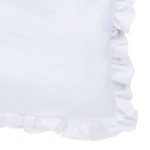 Parure de lit Amelie I Coton - Blanc - 135 x 200 cm + oreiller 80 x 80 cm