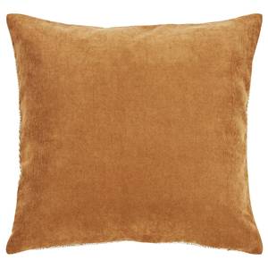 Housse de coussin Leaf Lines Tissu mélangé - Beige / Marron