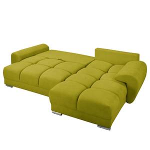 Ecksofa Alport Microfaser - Microfaser Enza: Limettengrün - Longchair beidseitig montierbar